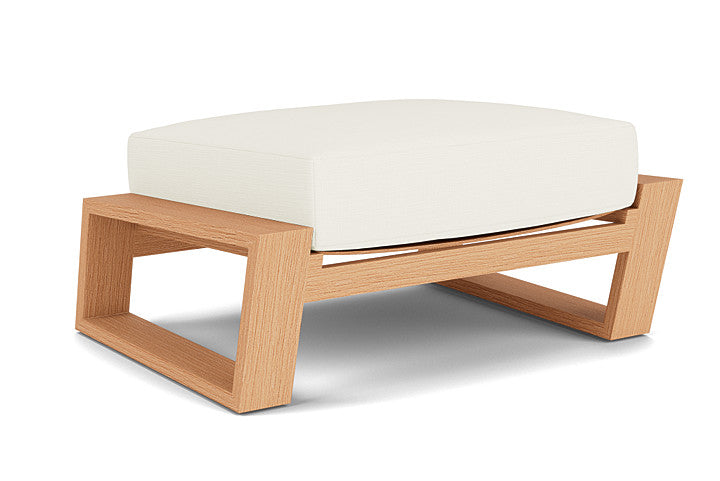 Lloyd Flanders - Pursuit Ottoman In Toffee Cream Finish With Sailcloth Salt Fabric - 452017188890 view 1