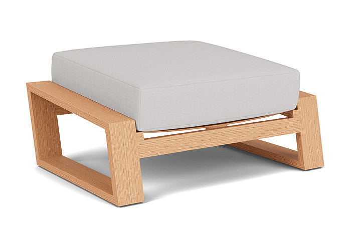 Lloyd Flanders - Pursuit Ottoman In Toffee Cream Finish With Sailcloth Seagull Fabric - 452017188W61 view 2