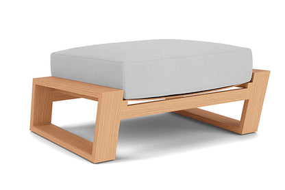 Lloyd Flanders - Pursuit Ottoman In Toffee Cream Finish With Sandberg Dove Fabric - 4520171882022 view 1
