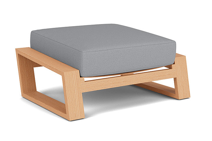 Lloyd Flanders - Pursuit Ottoman In Toffee Cream Finish With Sandberg Pewter Fabric - 4520171882029 view 2
