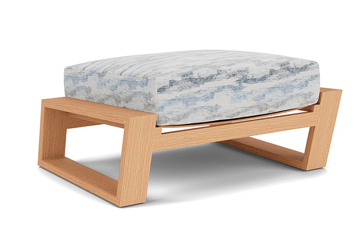 Lloyd Flanders - Pursuit Ottoman In Toffee Cream Finish With Stratosphere Cloud Fabric - 4520171881966 view 1