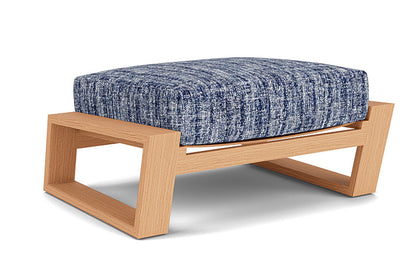 Lloyd Flanders - Pursuit Ottoman In Toffee Cream Finish With Visions Cobalt Fabric - 452017188683 view 1
