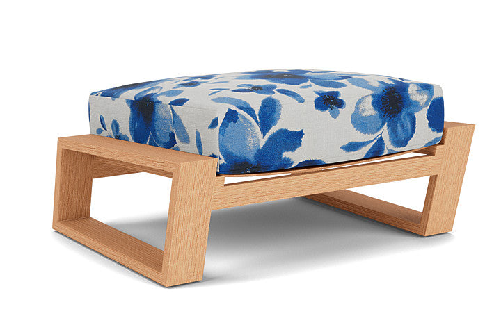 Lloyd Flanders - Pursuit Ottoman In Toffee Cream Finish With Watercolor Blossom Capri Fabric - 452017188672 view 1