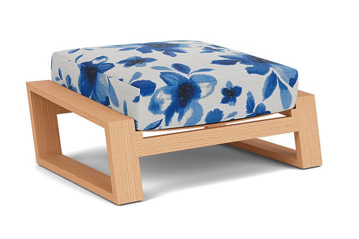 Lloyd Flanders - Pursuit Ottoman In Toffee Cream Finish With Watercolor Blossom Capri Fabric - 452017188672 view 2