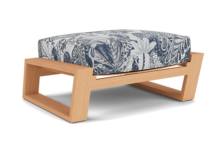 Lloyd Flanders - Pursuit Ottoman In Toffee Cream Finish With Wayfarer Mist Fabric - 4520171882074 view 1