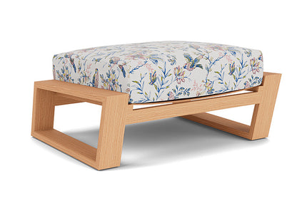 Lloyd Flanders - Pursuit Ottoman In Toffee Cream Finish With Whimsical Bird Song Fabric - 4520171882080 view 1