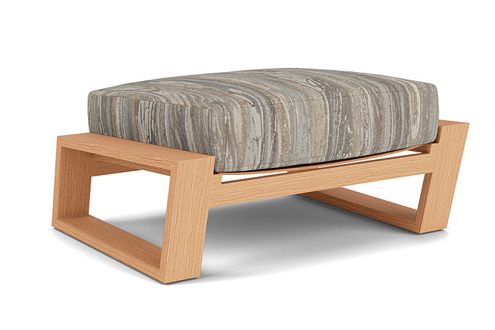 Lloyd Flanders - Pursuit Ottoman In Toffee Cream Finish With Woodgrain Ash Fabric - 452017188723 view 1
