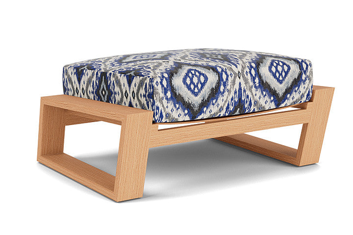 Lloyd Flanders - Pursuit Ottoman In Toffee Cream Finish With Yoko Mediterranean Fabric - 452017188705 view 1