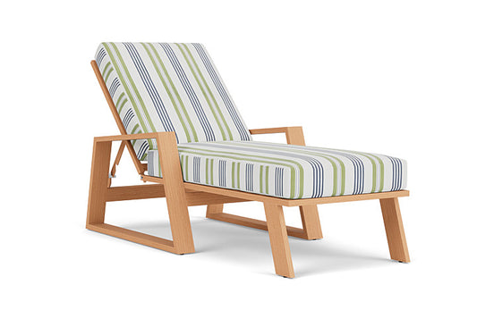 Lloyd Flanders - Pursuit Pool Chaise In Toffee Cream Finish With Berkely Hall Green Fabric - 4520201882062 view 1