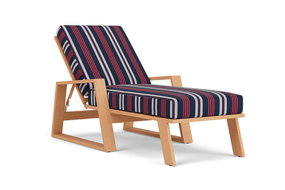 Lloyd Flanders - Pursuit Pool Chaise In Toffee Cream Finish With Berkely Hall Navy Fabric - 4520201882063 view 1