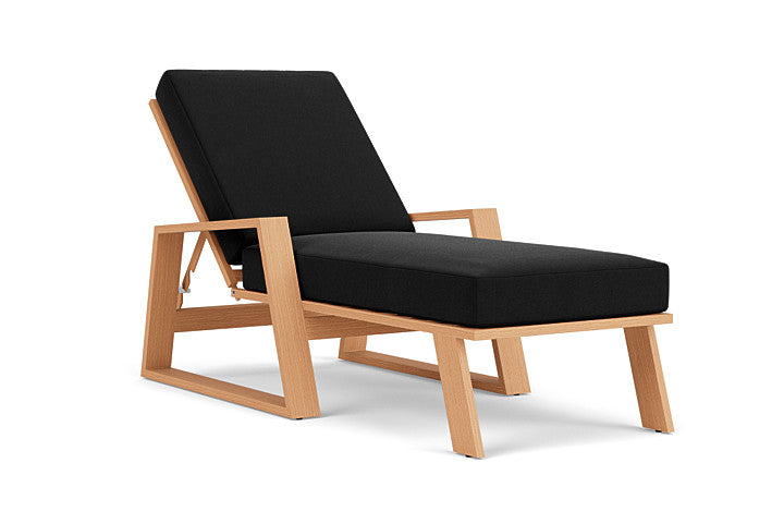 Lloyd Flanders - Pursuit Pool Chaise In Toffee Cream Finish With Canvas Black Fabric - 452020188157 view 1