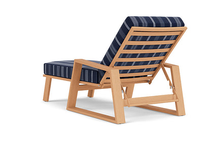 Lloyd Flanders - Pursuit Pool Chaise In Toffee Cream Finish With Consider Indigo Fabric - 4520201881969 view 2