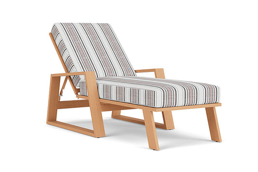 Lloyd Flanders - Pursuit Pool Chaise In Toffee Cream Finish With Deering Cadet Fabric - 4520201882047 view 1