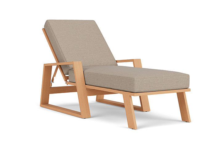 Lloyd Flanders - Pursuit Pool Chaise In Toffee Cream Finish With Demo Oatmeal Fabric - 452020188080 view 1