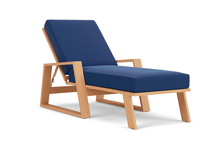 Lloyd Flanders - Pursuit Pool Chaise In Toffee Cream Finish With Flagship Lapis Fabric - 4520201881813 view 1