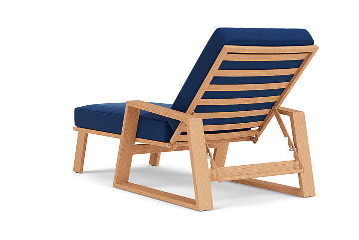 Lloyd Flanders - Pursuit Pool Chaise In Toffee Cream Finish With Flagship Lapis Fabric - 4520201881813 view 2