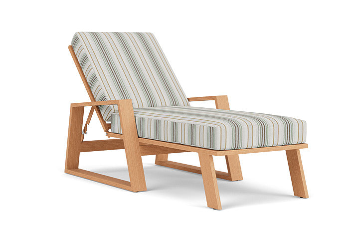 Lloyd Flanders - Pursuit Pool Chaise In Toffee Cream Finish With Jansen Eucalyptus Fabric - 4520201882061 view 1