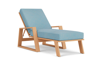 Lloyd Flanders - Pursuit Pool Chaise In Toffee Cream Finish With Leeds Light Blue Fabric - 4520201882058 view 1