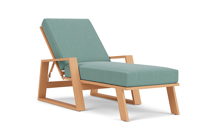 Lloyd Flanders - Pursuit Pool Chaise In Toffee Cream Finish With Loveboat Mint Fabric - 4520201882010 view 1