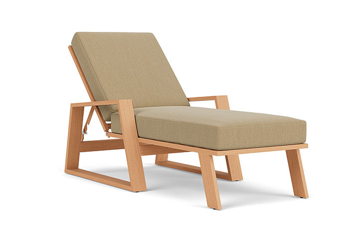 Lloyd Flanders - Pursuit Pool Chaise In Toffee Cream Finish With Loveboat Saffron Fabric - 4520201882009 view 1
