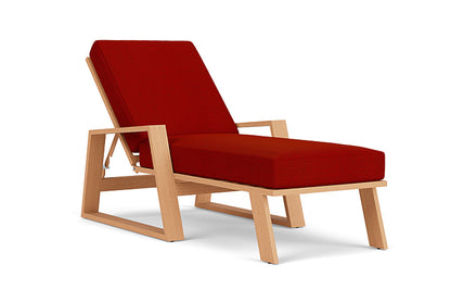 Lloyd Flanders - Pursuit Pool Chaise In Toffee Cream Finish With Partyline Lollipop Fabric - 4520201882054 view 1