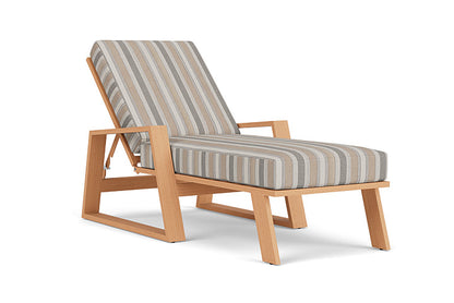Lloyd Flanders - Pursuit Pool Chaise In Toffee Cream Finish With Purveyor Pewter Fabric - 452020188146 view 1
