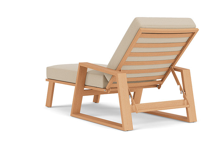 Lloyd Flanders - Pursuit Pool Chaise In Toffee Cream Finish With Raindrop Almond Fabric - 4520201882055 view 2