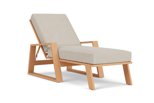 Lloyd Flanders - Pursuit Pool Chaise In Toffee Cream Finish With Sandberg Flax Fabric - 4520201882027 view 1