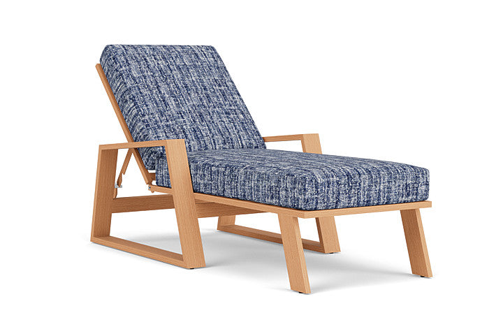 Lloyd Flanders - Pursuit Pool Chaise In Toffee Cream Finish With Visions Cobalt Fabric - 452020188683 view 1