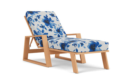 Lloyd Flanders - Pursuit Pool Chaise In Toffee Cream Finish With Watercolor Blossom Capri Fabric - 452020188672 view 1