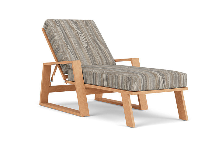 Lloyd Flanders - Pursuit Pool Chaise In Toffee Cream Finish With Woodgrain Ash Fabric - 452020188723 view 1
