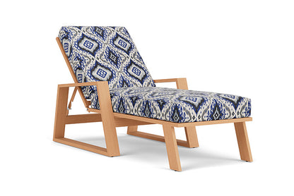 Lloyd Flanders - Pursuit Pool Chaise In Toffee Cream Finish With Yoko Mediterranean Fabric - 452020188705 view 1