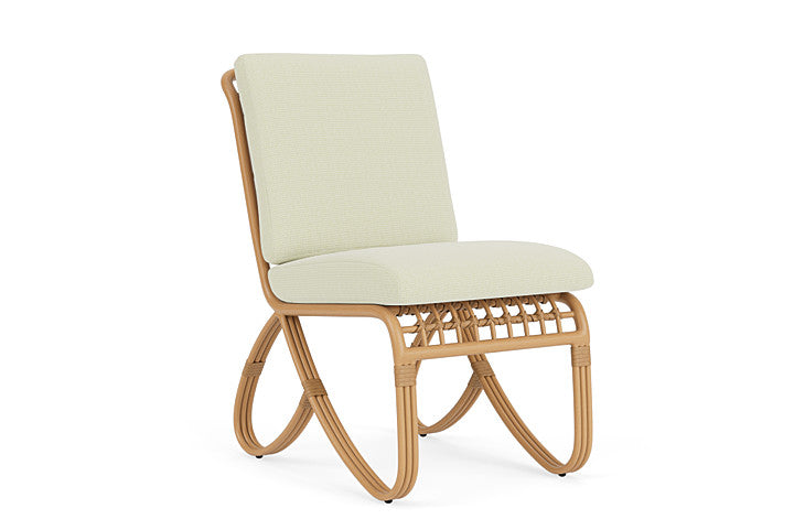 Lloyd Flanders - Riviera Armless Dining Chair In Camel Finish With Bamboo Bay Meadow Fabric - 2780071522060 view 1