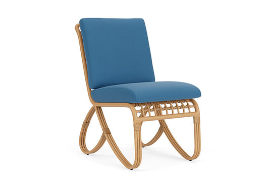 Lloyd Flanders - Riviera Armless Dining Chair In Camel Finish With Bamboo Bay Sky Fabric - 2780071522007 view 1