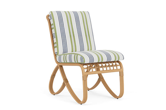 Lloyd Flanders - Riviera Armless Dining Chair In Camel Finish With Berkely Hall Green Fabric - 2780071522062 view 1