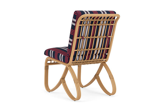 Lloyd Flanders - Riviera Armless Dining Chair In Camel Finish With Berkely Hall Navy Fabric - 2780071522063 view 2