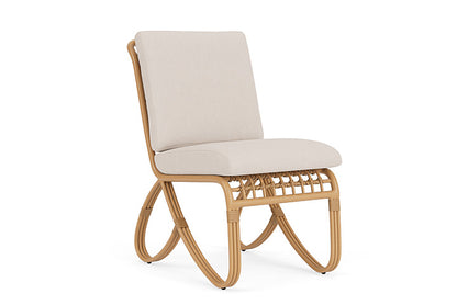 Lloyd Flanders - Riviera Armless Dining Chair In Camel Finish With Canvas Birds Eye Fabric - 278007152937 view 1
