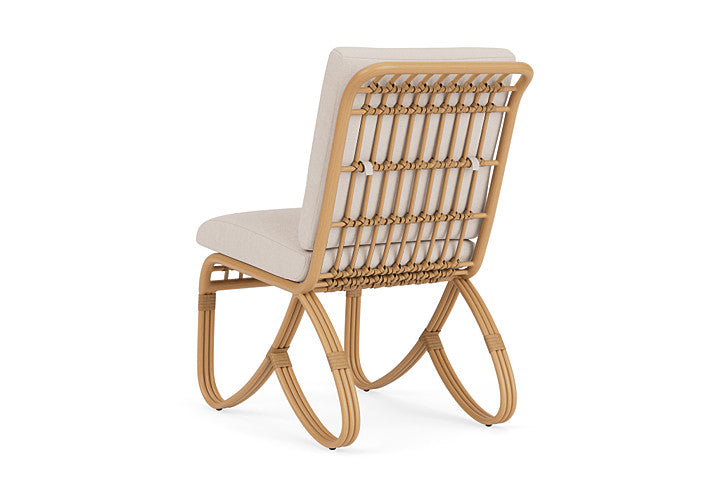 Lloyd Flanders - Riviera Armless Dining Chair In Camel Finish With Canvas Birds Eye Fabric - 278007152937 view 2