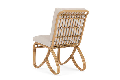 Lloyd Flanders - Riviera Armless Dining Chair In Camel Finish With Canvas Birds Eye Fabric - 278007152937 view 2