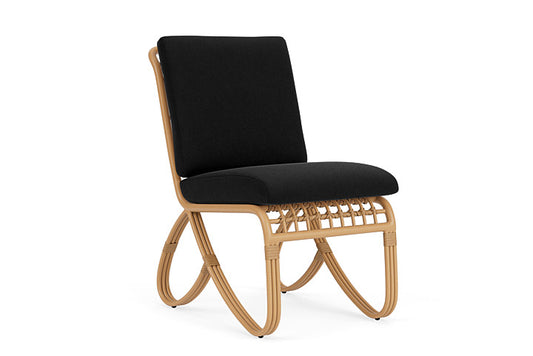 Lloyd Flanders - Riviera Armless Dining Chair In Camel Finish With Canvas Black Fabric - 278007152157 view 1