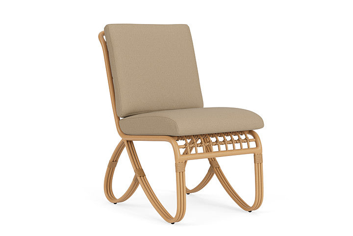 Lloyd Flanders - Riviera Armless Dining Chair In Camel Finish With Fife Sahara Fabric - 278007152742 view 1