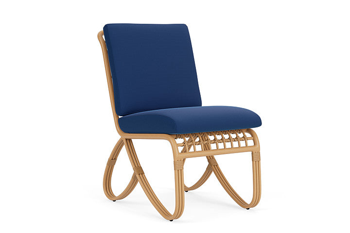 Lloyd Flanders - Riviera Armless Dining Chair In Camel Finish With Flagship Lapis Fabric - 2780071521813 view 1