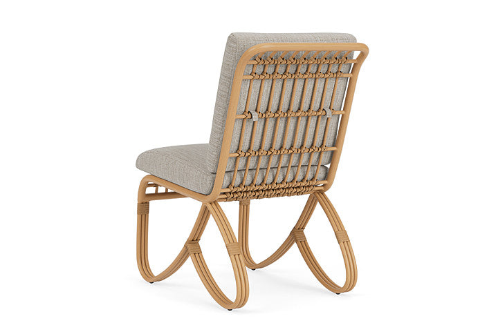 Lloyd Flanders - Riviera Armless Dining Chair In Camel Finish With Friendly Flax Fabric - 2780071522026 view 2
