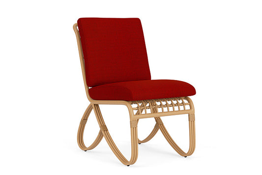 Lloyd Flanders - Riviera Armless Dining Chair In Camel Finish With Partyline Lollipop Fabric - 2780071522054 view 1