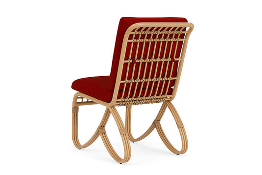 Lloyd Flanders - Riviera Armless Dining Chair In Camel Finish With Partyline Lollipop Fabric - 2780071522054 view 2