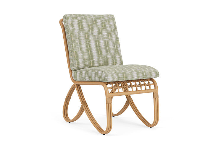 Lloyd Flanders - Riviera Armless Dining Chair In Camel Finish With Romulo Laurel Fabric - 2780071522049 view 1