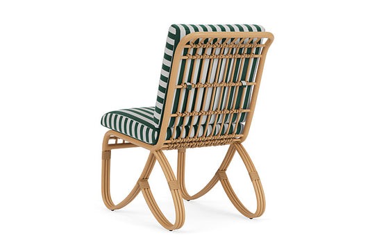 Lloyd Flanders - Riviera Armless Dining Chair In Camel Finish With Safari/White Stripe Fabric - 278007152269 view 2