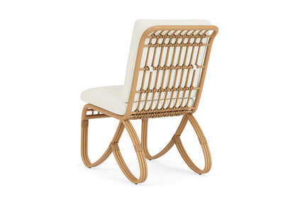 Lloyd Flanders - Riviera Armless Dining Chair In Camel Finish With Sailcloth Salt Fabric - 278007152890 view 2