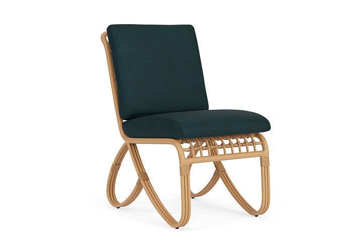 Lloyd Flanders - Riviera Armless Dining Chair In Camel Finish With Sandberg Lagoon Fabric - 2780071522039 view 1