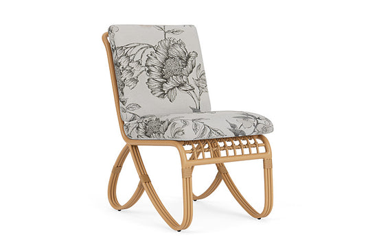 Lloyd Flanders - Riviera Armless Dining Chair In Camel Finish With Serena Floral Dove Fabric - 2780071522077 view 1